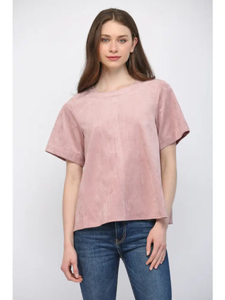Blushed Suede Top