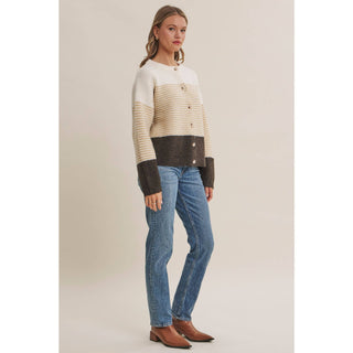 MORNING CHAI COLORBLOCK CARDIGAN