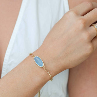 Oval Stone Pulley Bracelet