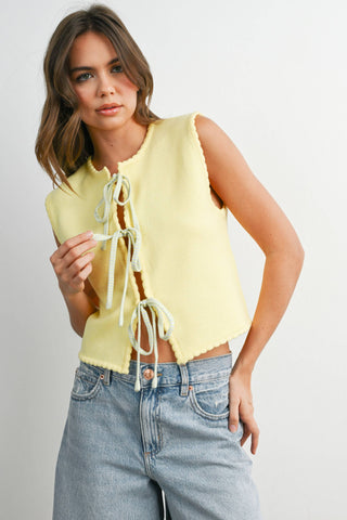 Scalloped-Hem Vest