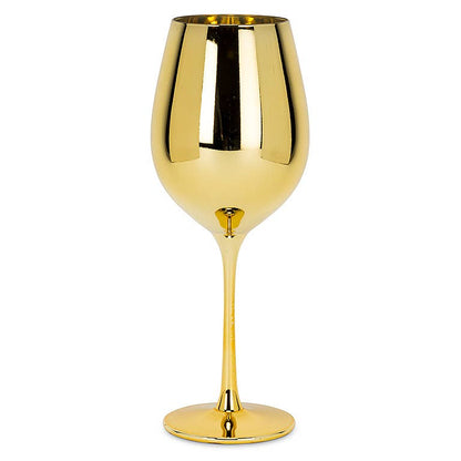 Gold Large Wine Glass-9.5"H(18oz)-2393