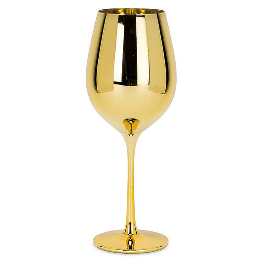 Gold Large Wine Glass-9.5"H(18oz)-2393