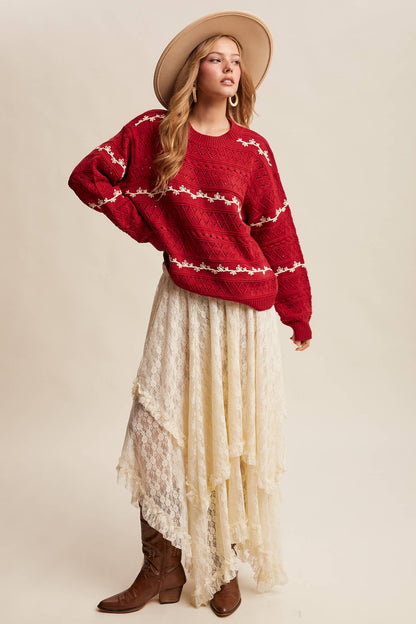 Rosalind Pointelle Sweater