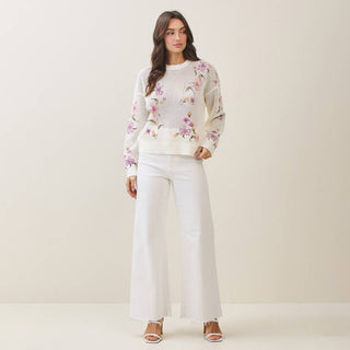 Addy Floral Knit Sweater