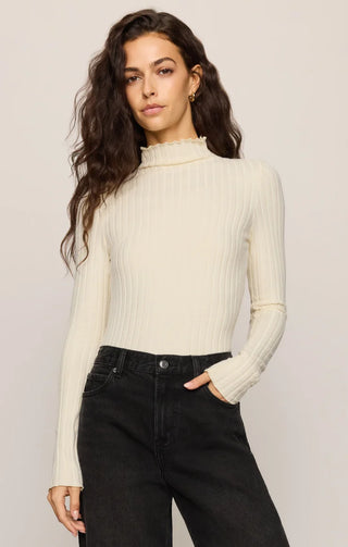 Hattie Silky Rib Mock Sweater