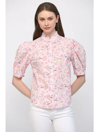 LILAC GARDEN RUFFLE TOP