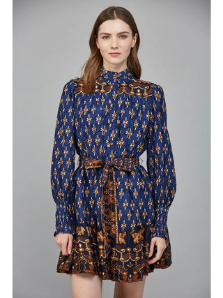 Liz Ruffle Collar Mini Dress