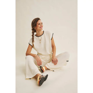 Maison Ivory Knit Top