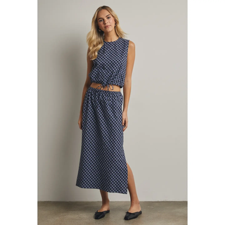 Midnight Plaid Skirt Set