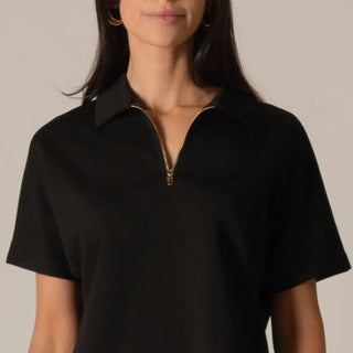 Creme Lounge Quinn Quarter Zip Top