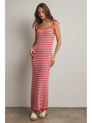 Pink Pop Stripe Knit Maxi