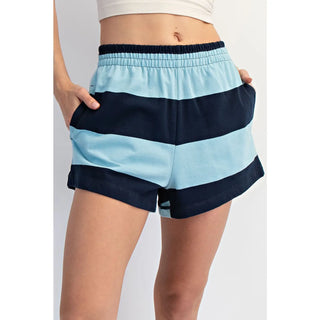 Pro Striped Cotton Shorts