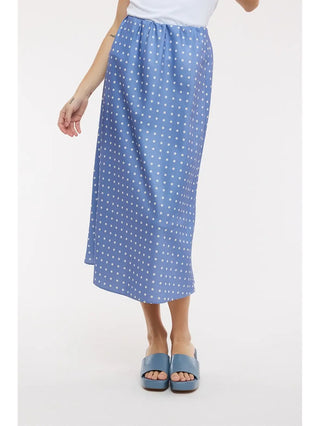 Sky Blue Polka Dot Skirt