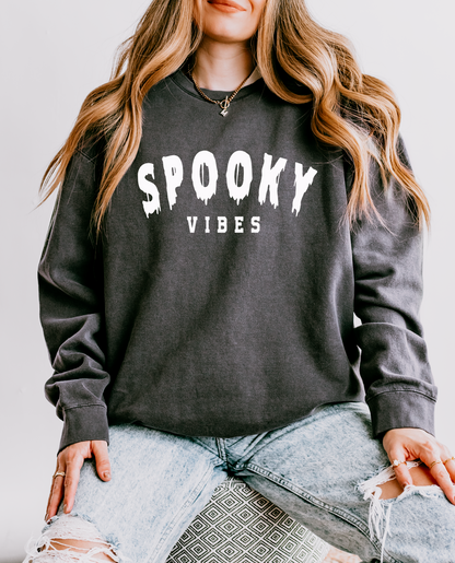 Spooky Vibes, Halloween Sweatshirt, Spooky Sweatshirt