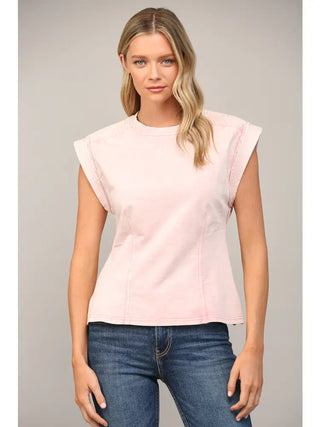 Structured Top Stitch Tee
