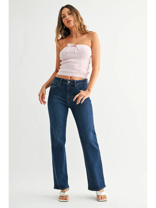 Vintage Straight Dark Wash Denim