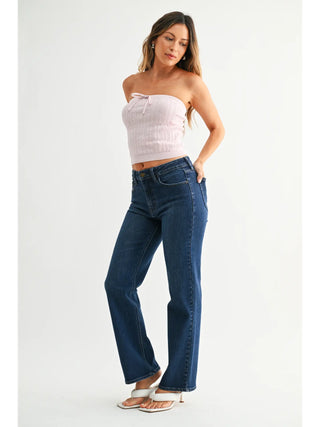 Vintage Straight Dark Wash Denim
